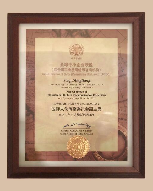 熱烈祝賀！板川公司董事長宋明亮先生當(dāng)選國際文化傳播委員會(huì)副主席！
